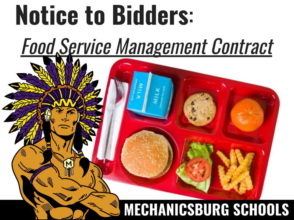 Notice to Bidders - Food Service Management Contract